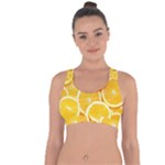 Oranges, Orange, Fruits Cross String Back Sports Bra