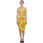 Oranges, Orange, Fruits Sleeveless Pencil Dress