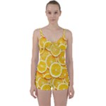 Oranges, Orange, Fruits Tie Front Two Piece Tankini