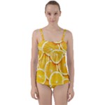 Oranges, Orange, Fruits Twist Front Tankini Set