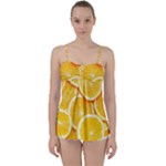 Oranges, Orange, Fruits Babydoll Tankini Top