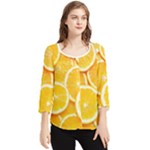 Oranges, Orange, Fruits Chiffon Quarter Sleeve Blouse