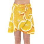 Oranges, Orange, Fruits Wrap Front Skirt