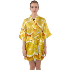 Half Sleeve Satin Kimono  