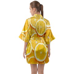 Half Sleeve Satin Kimono  