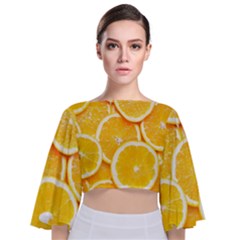 Tie Back Butterfly Sleeve Chiffon Top 