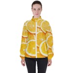 Oranges, Orange, Fruits Women s High Neck Windbreaker