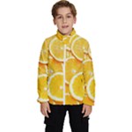 Oranges, Orange, Fruits Kids  High Neck Windbreaker