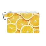 Oranges, Orange, Fruits Canvas Cosmetic Bag (Medium)