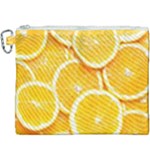 Oranges, Orange, Fruits Canvas Cosmetic Bag (XXXL)