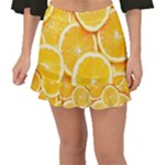 Oranges, Orange, Fruits Fishtail Mini Chiffon Skirt