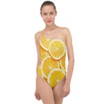 Oranges, Orange, Fruits Classic One Shoulder Swimsuit