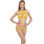 Oranges, Orange, Fruits Cross Front Halter Bikini Set