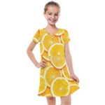 Oranges, Orange, Fruits Kids  Cross Web Dress