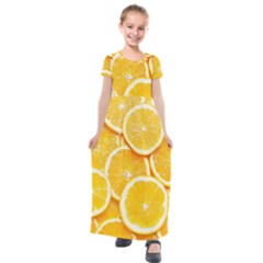 Kids  Short Sleeve Maxi Dress 