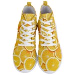 Oranges, Orange, Fruits Men s Lightweight High Top Sneakers