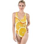 Oranges, Orange, Fruits High Leg Strappy Swimsuit