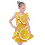 Oranges, Orange, Fruits Kids  Tie Up Tunic Dress