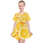 Oranges, Orange, Fruits Kids  Smock Dress