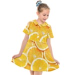 Oranges, Orange, Fruits Kids  Short Sleeve Shirt Dress