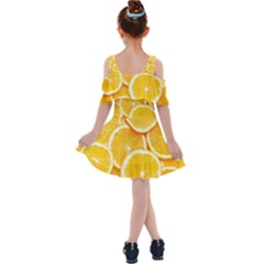 Kids  Shoulder Cutout Chiffon Dress 