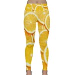 Oranges, Orange, Fruits Lightweight Velour Classic Yoga Leggings