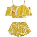 Oranges, Orange, Fruits Kids  Off Shoulder Skirt Bikini