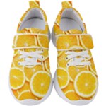 Oranges, Orange, Fruits Kids  Velcro Strap Shoes