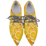 Oranges, Orange, Fruits Pointed Oxford Shoes