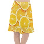 Oranges, Orange, Fruits Fishtail Chiffon Skirt