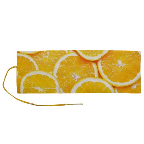 Oranges, Orange, Fruits Roll Up Canvas Pencil Holder (M) from ArtsNow.com