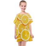 Oranges, Orange, Fruits Kids  One Piece Chiffon Dress