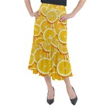 Oranges, Orange, Fruits Midi Mermaid Skirt