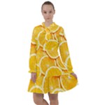 Oranges, Orange, Fruits All Frills Dress