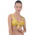 Oranges, Orange, Fruits Front Tie Bikini Top