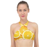 Oranges, Orange, Fruits High Neck Bikini Top