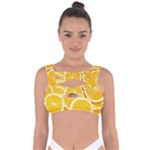 Oranges, Orange, Fruits Bandaged Up Bikini Top