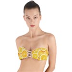 Oranges, Orange, Fruits Twist Bandeau Bikini Top