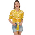 Oranges, Orange, Fruits Tie Front Shirt 