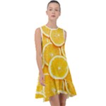 Oranges, Orange, Fruits Frill Swing Dress