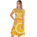 Oranges, Orange, Fruits Classic Short Sleeve Dress