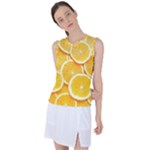 Oranges, Orange, Fruits Women s Sleeveless Sports Top