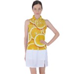 Oranges, Orange, Fruits Women s Sleeveless Polo T-Shirt