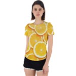 Oranges, Orange, Fruits Back Cut Out Sport T-Shirt