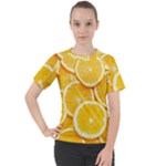 Oranges, Orange, Fruits Women s Sport Raglan T-Shirt