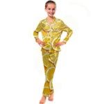 Oranges, Orange, Fruits Kids  Satin Long Sleeve Pajamas Set