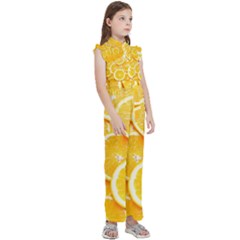 Kids  Sleeveless Ruffle Edge Band Collar Chiffon One Piece 