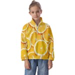 Oranges, Orange, Fruits Kids  Half Zip Hoodie