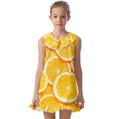 Kids  Pilgrim Collar Ruffle Hem Dress 