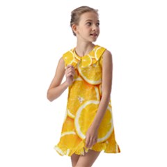 Kids  Pilgrim Collar Ruffle Hem Dress 